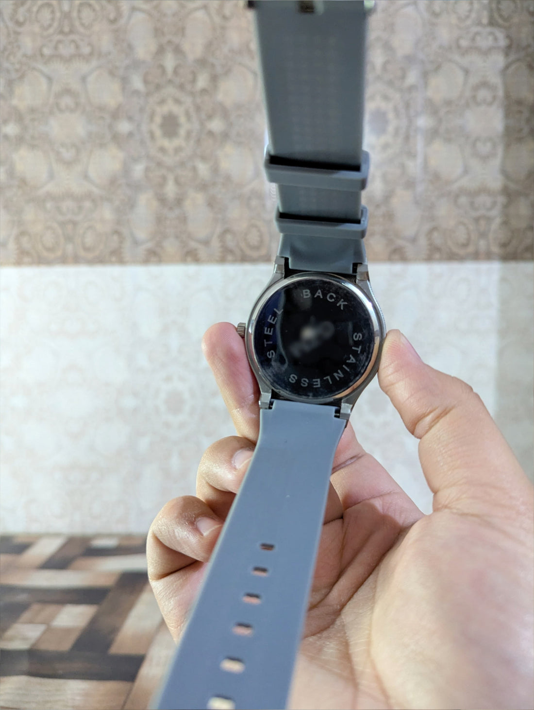 luxury Grey Dial Rubber Strap